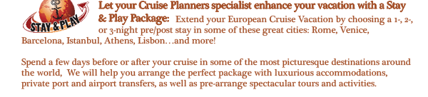 Let your Ron Gross & Crew Specialist Enhance your vacation with a Stay and Play Package!